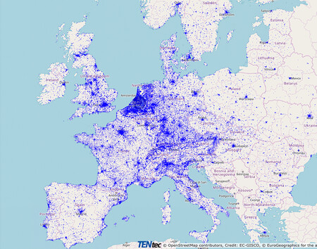 Concentracion De Puntos De Carga En Europa