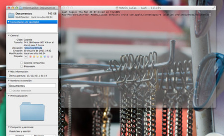 Modifica en OS X el lugar donde se almacenan por defecto las capturas de pantalla y su formato de fichero