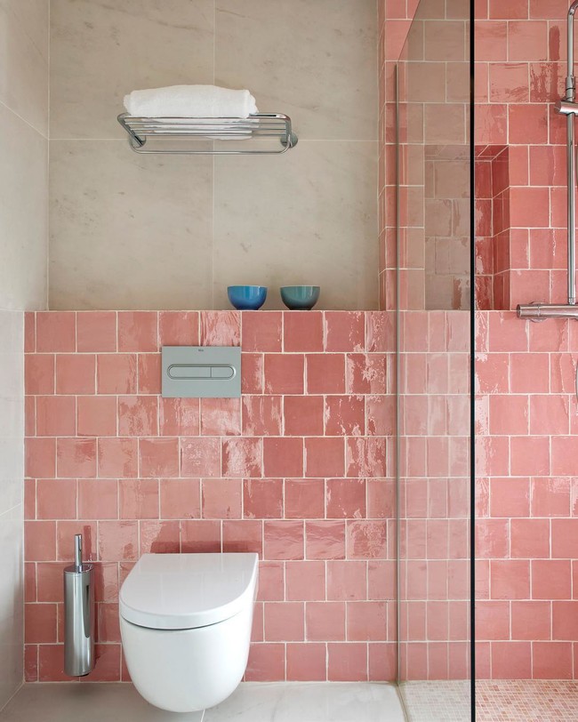 Mezclando azulejos, cuartos de baño que mezclan dos, tres o hasta