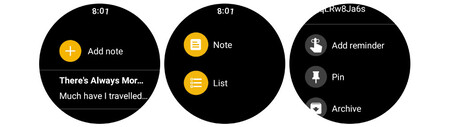Google Keep Wear OS 2.0