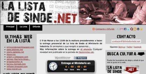 la lista de sinde
