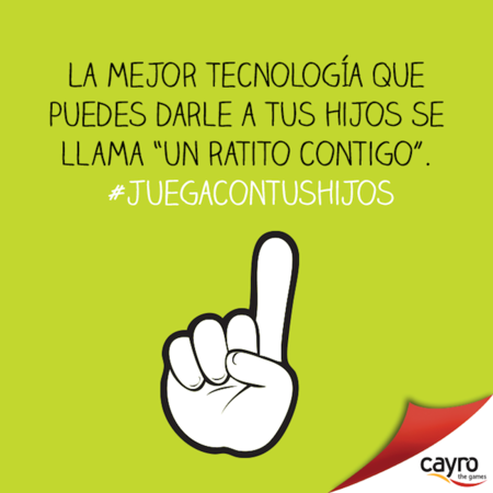 La mejor tecnología que puedes darle a tus hijos se llama “un ratito contigo”. Conoce más sobre la campaña 'Juega con tus hijos'