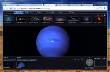 Microsoft saca una versión web de WorldWide Telescope