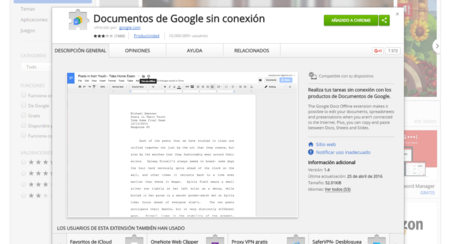 Documentos de Google sin conexión