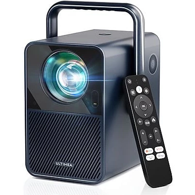Proyector LED - ULTIMEA Poseidon E40 - Smart Proyector Android TV 11.0, Portátil 4K Cine en Casa, 1.920 x 1.080 Pixel, 100000 h, Full-HD, Azul