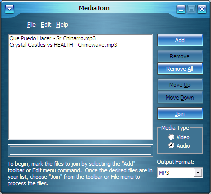 Une archivos multimedia con Media Join