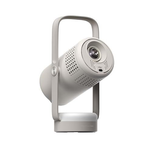 XGIMI Vibe One Batería integrada Proyector 1080p Inteligente Mini portátil, Google TV con Netflix, Sound by JBL, Soporte 160°, 1,2 h de Autonomía, WiFi, Bluetooth, (Nube Ceniza)