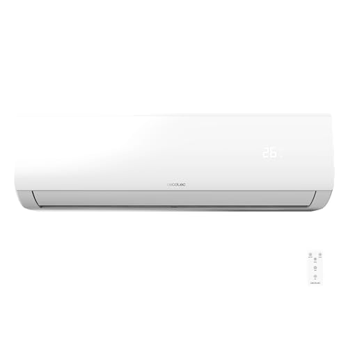Cecotec Aire Acondicionado Split AirClima 12000 Smartfresh Connected. 12000 BTU, Motor DC, Bomba de calor, Control Wifi, Mando a distancia, Pantalla LED, Sistema Inverter, Cobertura 22 m2