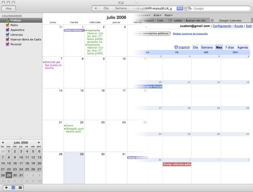 iCal Google Calendar