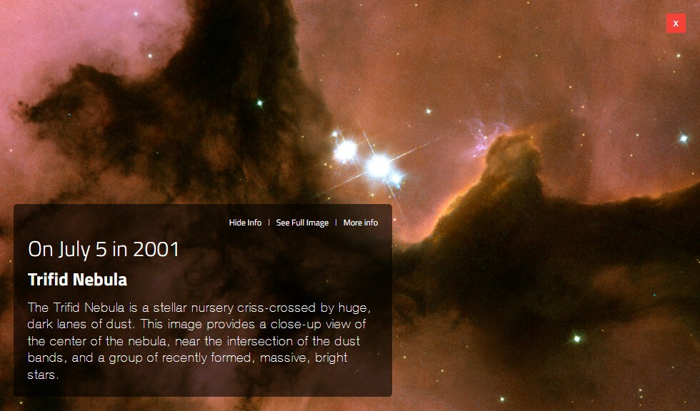 Qué vio el telescopio Hubble el día de tu cumpleaños: esta web de la ...
