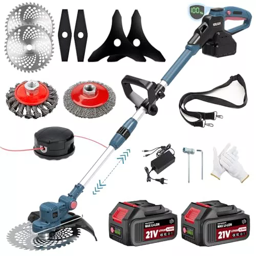 Desbrozadora Batería 21V, Desbrozadora Electrica 5 En 1