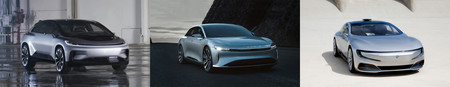 Evolución diseño coches FF Lucid Leeco