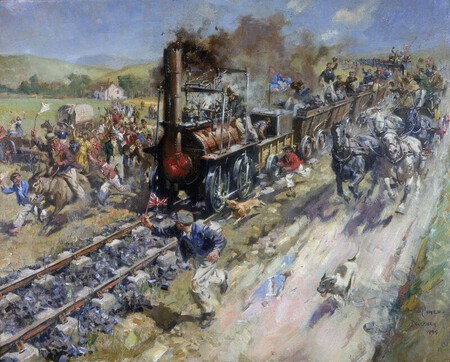 The Opening Of The Stockton Darlington Railway 1825 C Terence Cuneo Science Museum