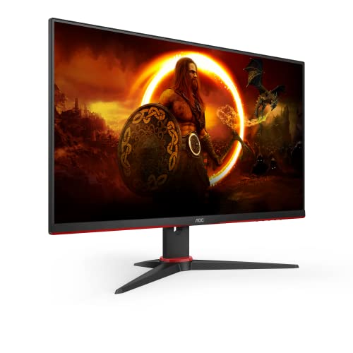 AOC Gaming 24G2SPAE - Monitor FHD de 24 Pulgadas, 165 Hz, MPRT de 1 ms, FreeSync, Compatible con G-Sync, Altavoz (1920 x 1080, VGA, HDMI, DisplayPort), Color Negro y Rojo