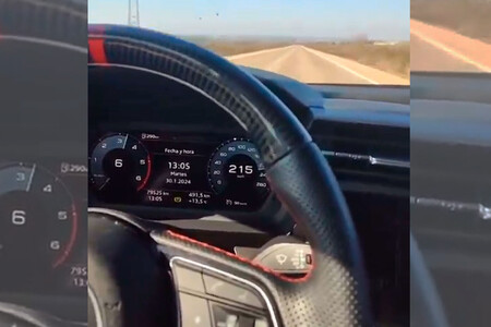A 215 km/h con su Audi y sube el vídeo a Instagram