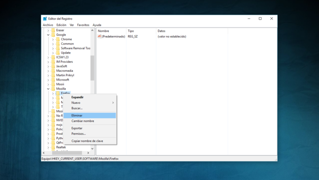Cómo borrar cualquier rastro en el registro de Windows de un programa desinstalado