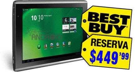 Acer Iconia Tab A500 a la venta el 24 de abril en Best Buy por 450$