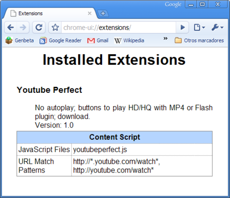 Primeras extensiones para Google Chrome