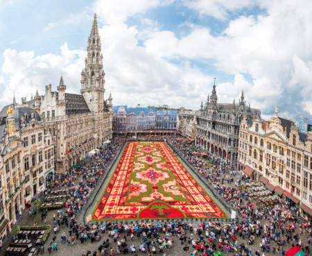 Este año toca ver la alfombra floral de Bruselas La alfombra de flores más grande del mundo