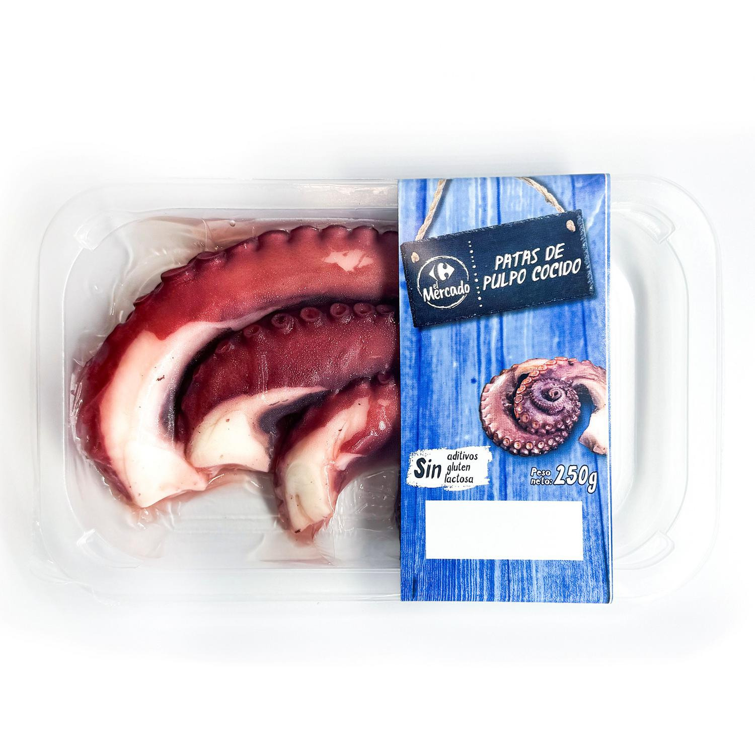  Patas de pulpo cocido Carrefour El Mercado 250 g 