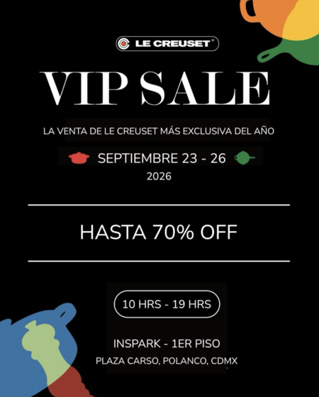 Le Creuset tendrá hasta 70% de descuento en CDMX: así será su VIP Sale del 23 al 26 de septiembre