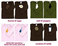 Simpáticas camisetas para mellizos