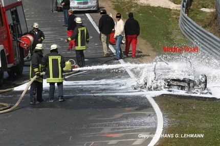 Audi R8 V10 ardiendo