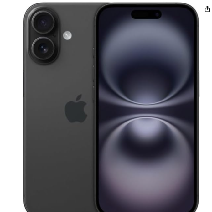 Apple iPhone 16 (128 GB) – Preto
