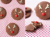 Recetas de Navidad para hacer con niños: Galletas reno de chocolate