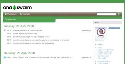Onaswarm, nuevo servicio de lifestreaming