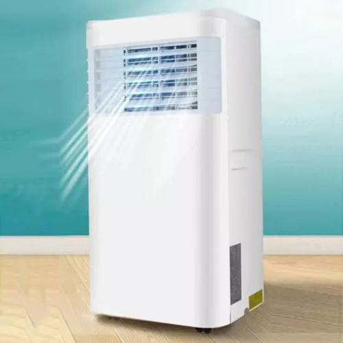 Aire acondicionado portátil, enfría hasta 350 pies cuadrados, unidad de aire acondicionado silencioso con ventilador y deshumidificador, control remoto, temporizador de 24 horas, kit de ventana, para