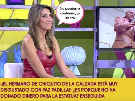 Paz Padilla paraliza 'Sálvame' tras ser señalada por la familia de Chiquito de la Calzada: el momento más tenso en la carrera de la presentadora
