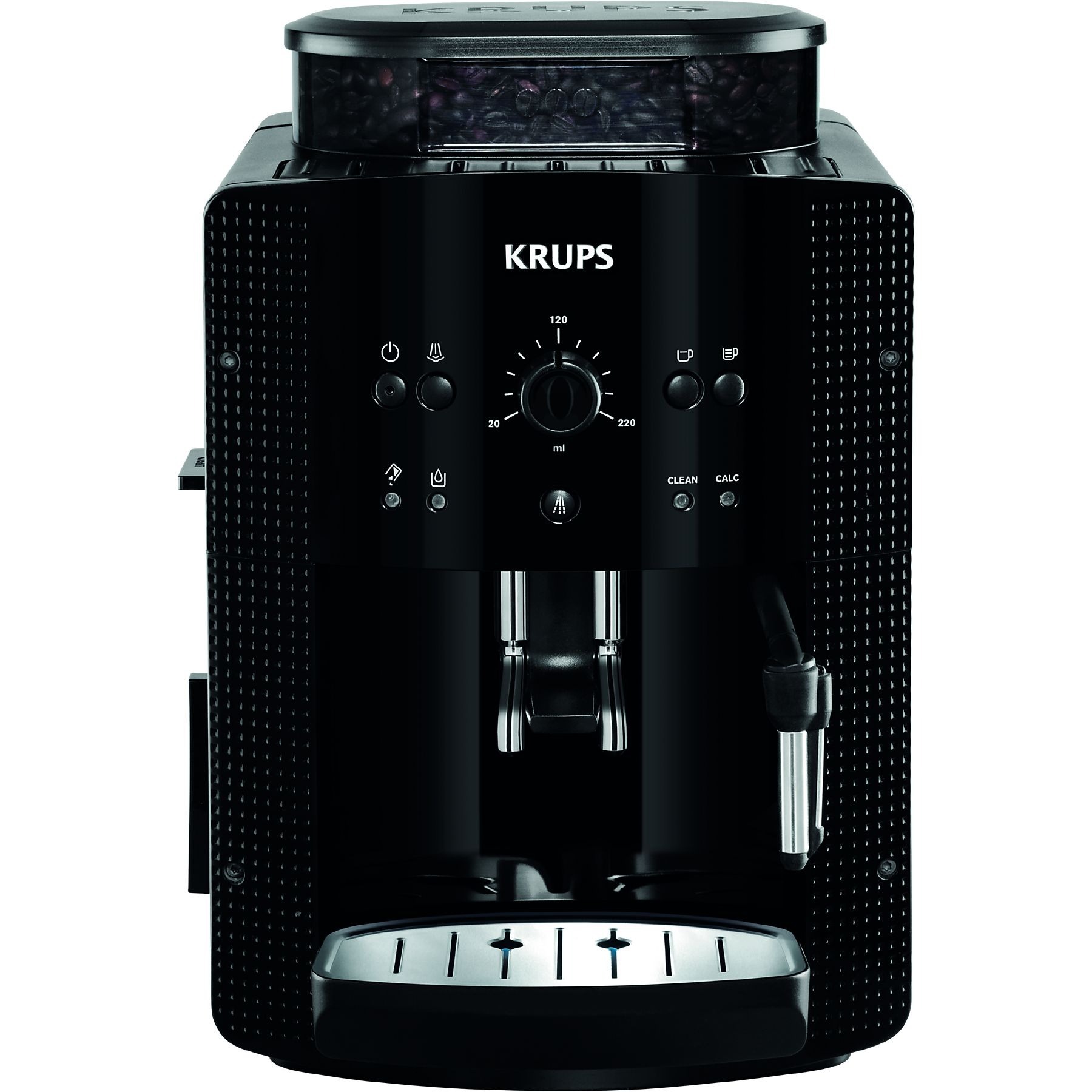 Super-automatic coffee maker - Krups Roma EA81K870, 1450 W, 15 bar, 1.7 L, 3 temperatures, 2 cups, Thermoblock System, Cleaning kit included, Black