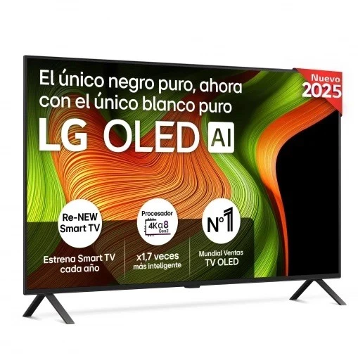  TV LG OLED55B56LA 55" (139,7 cm), OLED, 4K UHD, 120 Hz, Smart TV, HDR, 100% Volumen de Color, Dolby ATMOS 