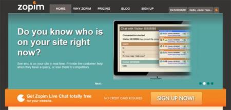 Zopim, añade un sistema de soporte mediante chat en tu web