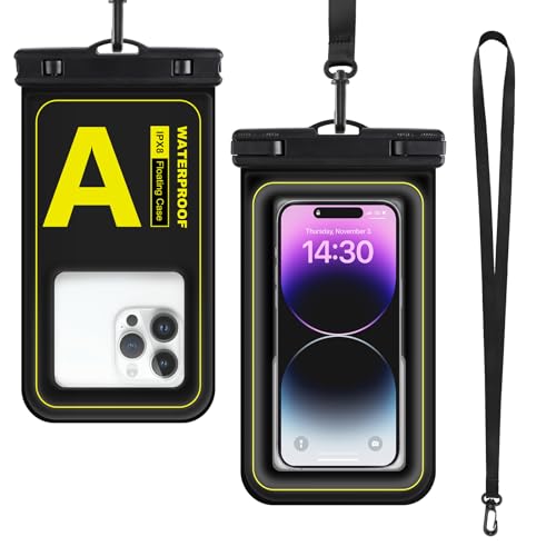 Guzack Funda Impermeable Móvil IPX8, Universal Acuatica Movil Agua Bolsa Impermeable Flotante para iPhone 16/15/14 Pro MAX Samsung S25/24/23 Ultra hasta 6,9'' Waterproof Phone Case
