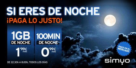 Simyo vuelve a las tarifas con horarios con dos bonos de voz y datos solo validos por la noche