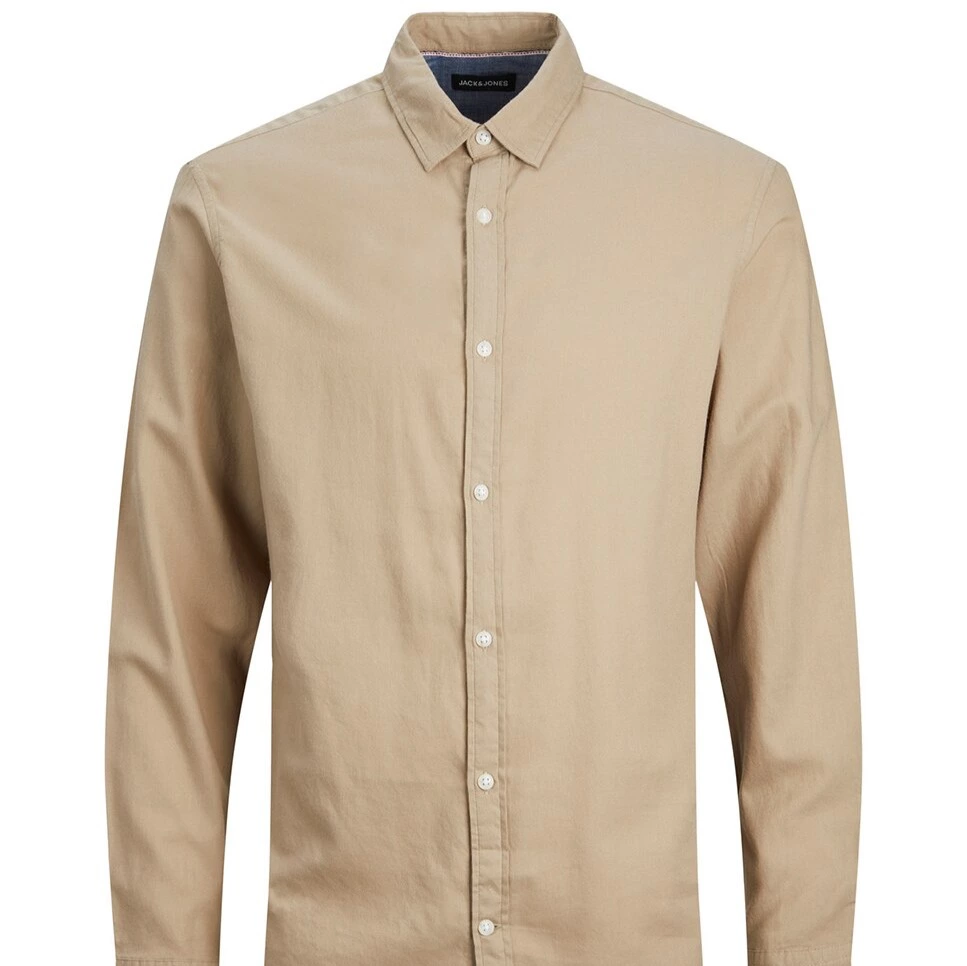 Camisa marrón slim de hombre
