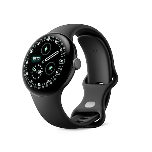 Google Pixel Watch 4 (41 mm) - Smartwatch Android con Seguimiento de la el Estado físico, y la Ayuda de Gemini - Caja de Aluminio en Color Negro Mate - Correa Deportiva en obsidiana - Wi-Fi