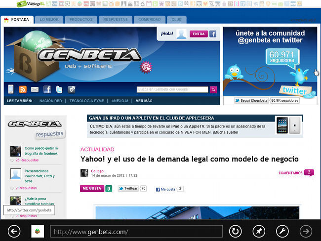Internet Explorer 10 Consumer Preview 5