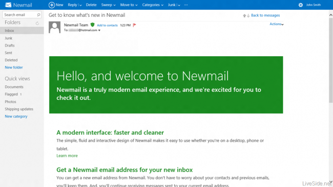 Hotmail rediseñado