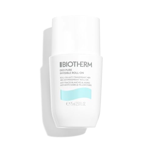 Biotherm, Deo Pure, Desodorante Roll-On, Antitranspirante 48H, Antimanchas Blancas y Amarillas, Para Pieles Sensibles y de Todo Tipo, 75 ml