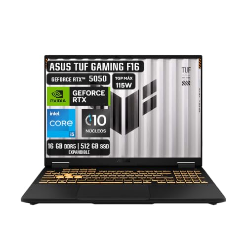 ASUS TUF Gaming F16 Laptop Gaming/Core i5/RTX 5050/16" FHD+ 144Hz/16GB RAM-512GB SSD