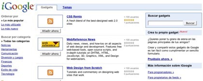 Gadget Maker, la novedad de iGoogle en español