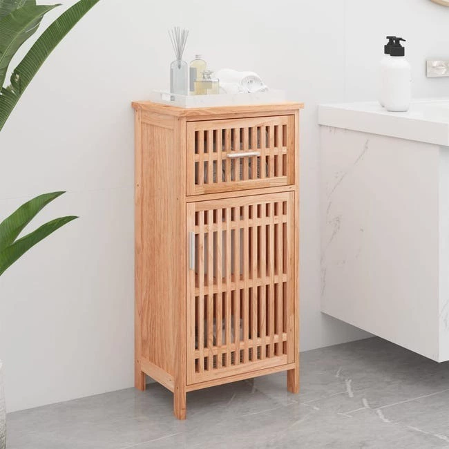 Maison Exclusive - Mueble de baño madera maciza de nogal 42x29x82 cm
