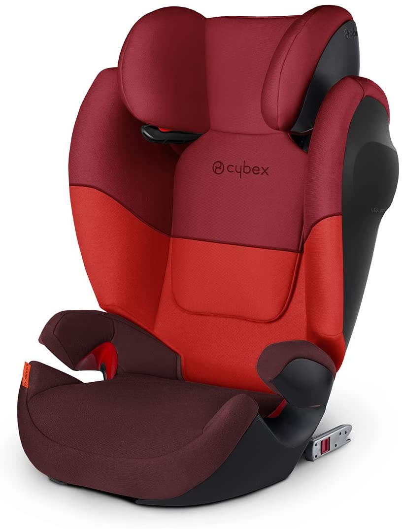 Cybex Silla de coche grupo 2/3, Solution M-Fix SL, Para coches con y sin Isofix, Grupo 2/3 (15-36 kg), Desde los 3 hasta los 12 años, Rojo (Rumba Red)