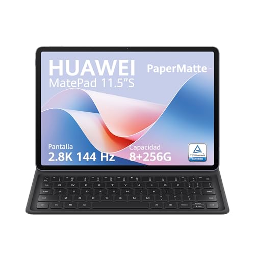 HUAWEI MatePad 11.5" S,144Hz 2.8K, 8G+256G, NearLink, PaperMatte Edition, Tablet con Teclado, Gris