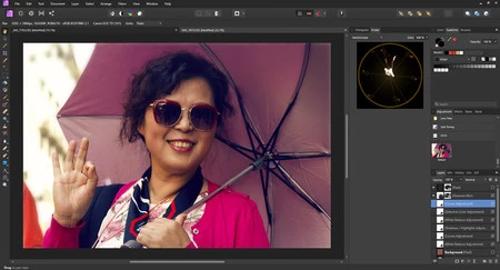 filtros en vivo de affinity photo