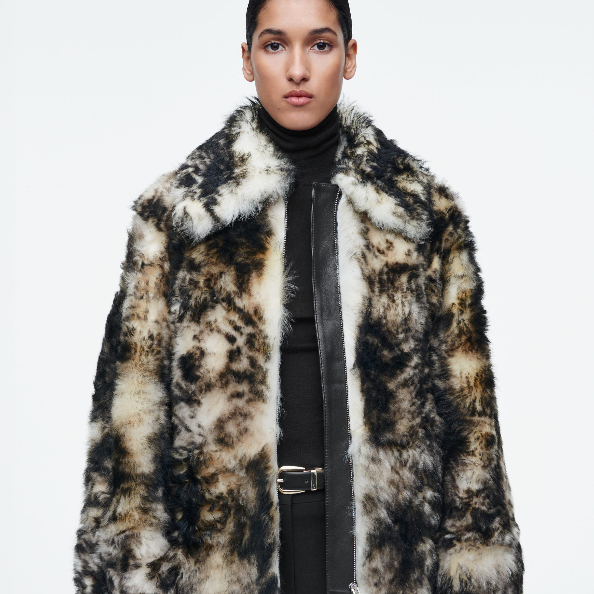 CHAQUETA PIEL DE OVEJA EFECTO LEOPARDO