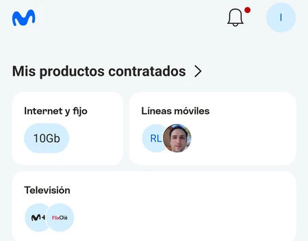 Productos Contratados Movistar